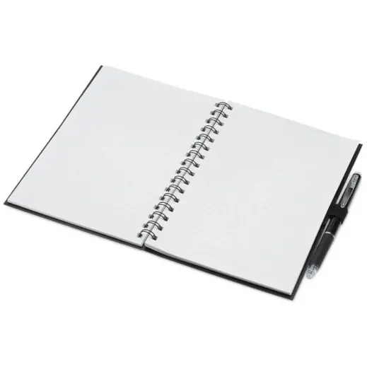 Santhome Eternity Reusable Notebook & Pen Set Black Open